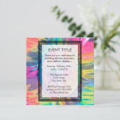 Invitation Croix du Tee Dye avec coeur au centre (Debout devant)