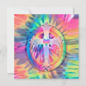 Invitation Croix du Tee Dye avec coeur au centre (Dos)