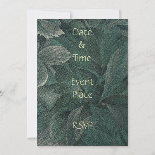 Invitation Croix du Trefoil vert (Dos)