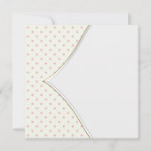 Invitation Croix en or blanc rose pour baptême de bébé fille (Dos)