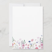 Invitation Croix et fleurs de l'aquarelle rose du baptême (Dos)