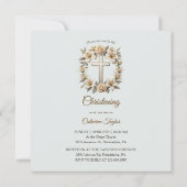 Invitation Croix et Roses blanches (Dos)