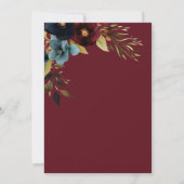 Invitation Croix Florale Bleue Bourgogne Deux sont un chrétie (Dos)