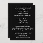 Invitation Croix gris foncé Élégant Mariage Goth (Devant / Derrière)