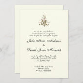 Invitation Croix mariale catholique Mariage religieux (Devant / Derrière)