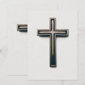 Invitation Croix religieuse (Devant / Derrière)