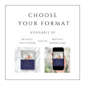 Invitation Croix Religieuse Bleue Marine Photo Boy Baptême