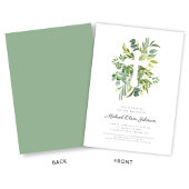 Invitation Croix religieuse botanique moderne Baptême