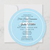 Invitation Croix religieuse pour première communion de garçon (Dos)