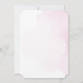 Invitation Croix rose douce & Fille florale Baptême Invitat I (Dos)