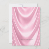 Invitation Croix rose Première communion Satin rose (Dos)