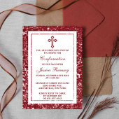 Invitation Croix-Rouge, Communion Ou Confirmation