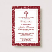 Invitation Croix-Rouge, Communion Ou Confirmation