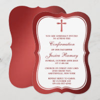 Croix Rouge Métallique Sainte Communion Ou Confirm