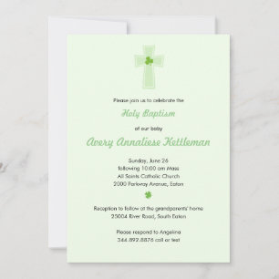 Invitation Croix Shamrock