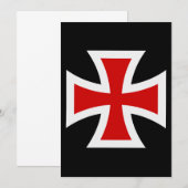 Invitation croix templière (Devant / Derrière)