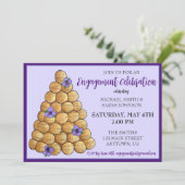 Invitation Croquembouche France Mariage Fête de l'engagement (Debout devant)