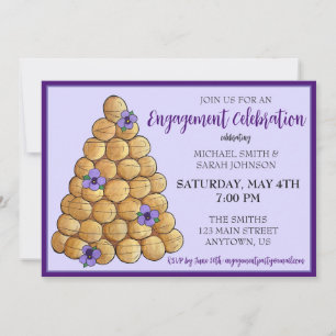 Invitation Croquembouche France Mariage Fête de l'engagement