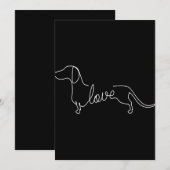 Invitation Croquis d'art d'amour de chien de Vienne de Dachsh (Devant / Derrière)