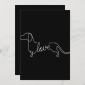 Invitation Croquis d'art d'amour de chien de Vienne de teckel (Devant / Derrière)