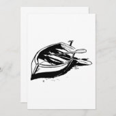 Invitation Croquis de bateau (Devant / Derrière)