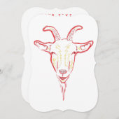 Invitation croquis de chèvre (Devant / Derrière)