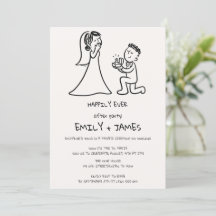 Croquis de fête après mariage minimaliste