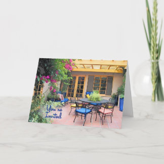 Invitation Croquis de patio de fresque d'Al vous êtes invités