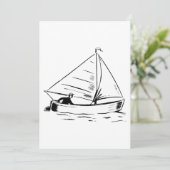 Invitation Croquis de voilier (Debout devant)