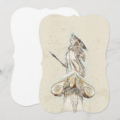 Invitation Croquis d'invitation pour la statue d'Athéna – Élé (Devant / Derrière)