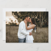 Invitation Croquis en fleurs orange mariage photo orange (Dos)