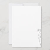 Invitation Croquis floral Clear Indie Botanique (Dos)