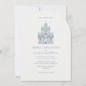 Invitation Croquis minimaliste style arc Mariage (Devant)