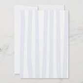 Invitation Croquis Rouge Bachelorette Week-end Bleu Stripes (Dos)