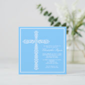 Invitation Cross Baptism Christening Boy Baptism Inviation (Debout devant)