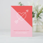 Invitation Cross My Heart Classroom Valentine - Berry (Debout devant)