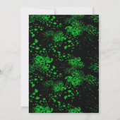 Invitation Crossbones de crâne Green Splatz Halloween Party (Dos)