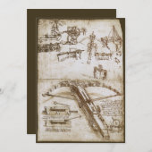Invitation Crossbow Arme géante de Léonard de Vinci (Devant / Derrière)