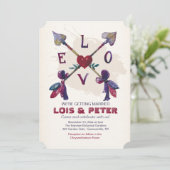 Invitation Crossed Love Flèches (Debout devant)