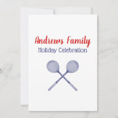 Invitation Crossed Squash Racquets Blue (Devant)