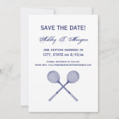 Invitation Crossed Squash Racquets Blue (Devant)