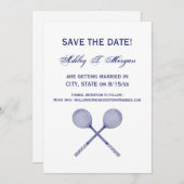 Invitation Crossed Squash Racquets Blue (Devant / Derrière)