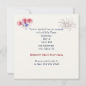 Invitation Croûte de drapeau américain sur une tarte maison (Dos)