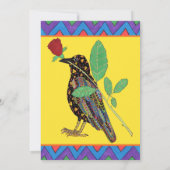 Invitation Crow & Rose Art mexicain Anniversaire Fête Invitat (Dos)