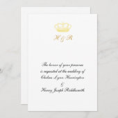Invitation Crown Designs -  Or (Devant / Derrière)