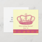Invitation Crown Designs - Rose (Devant / Derrière)