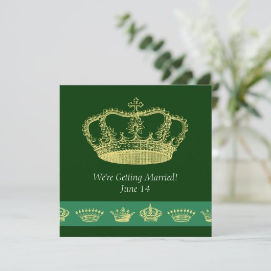 Invitation Crown Designs - Vert (Debout devant)