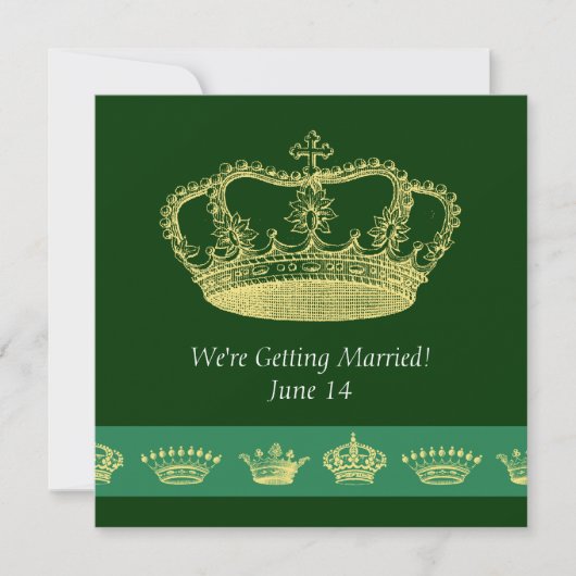 Invitation Crown Designs -  Vert (Devant)