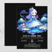 Invitation Crown Fun Princess Anniversaire (Devant / Derrière)