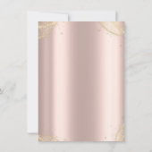 Invitation  Crown Gold Glitter Corners Rose Gold Sweet 16   (Dos)